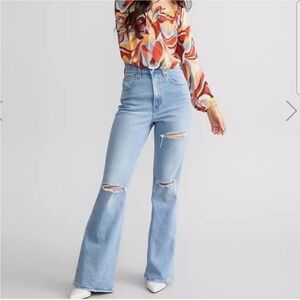 Levi’s 27x31 70s High Flare Womens Jeans Big E Bell 0151 Bottoms Hippie Wide Leg